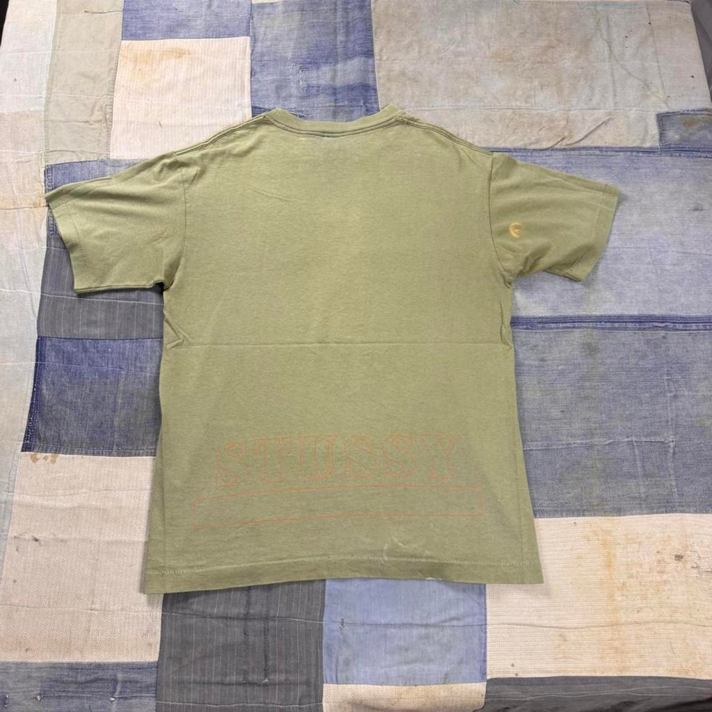 1990s Stussy Big S camouflage logo tee | Large