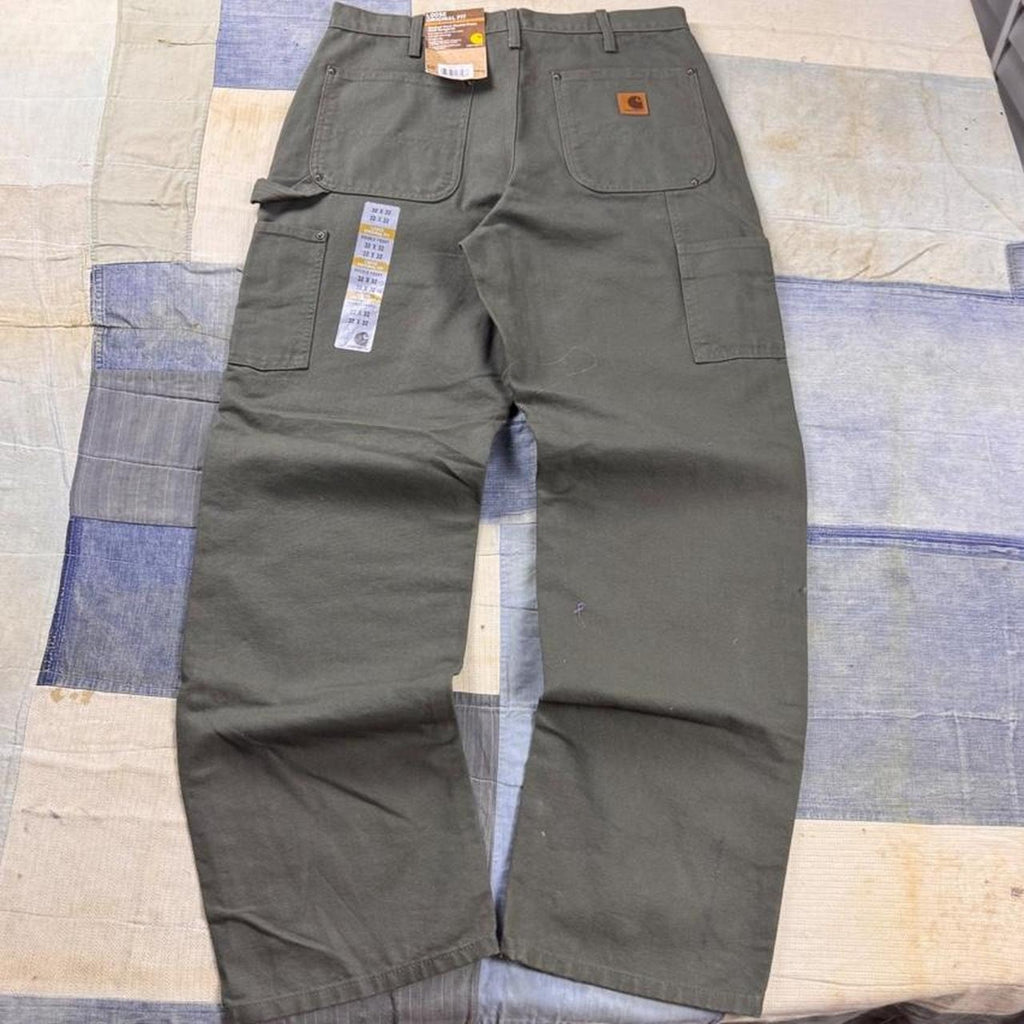 2000s Carhartt Moss Green Double Knee Carpenter Pants New With Tags | 30x32