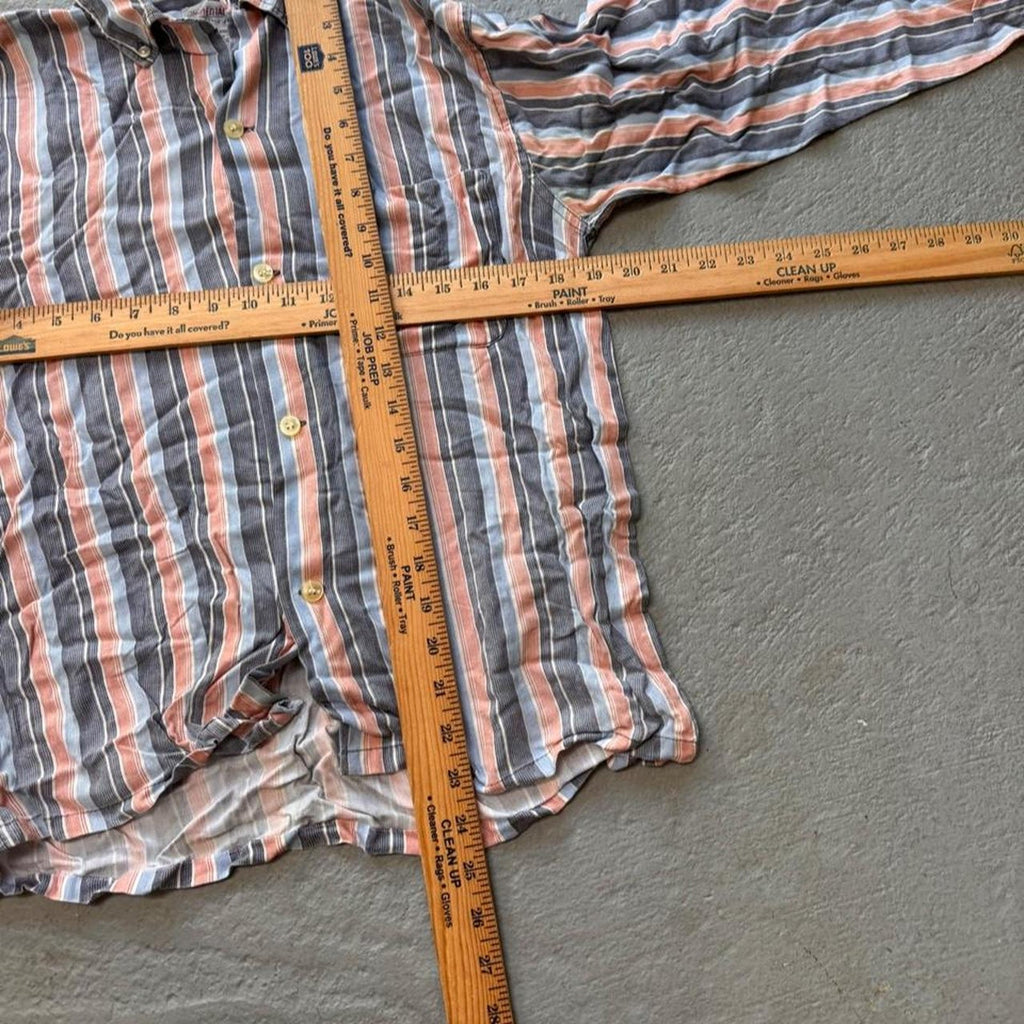 1950s Glendale Rayon Striped Shirt | S