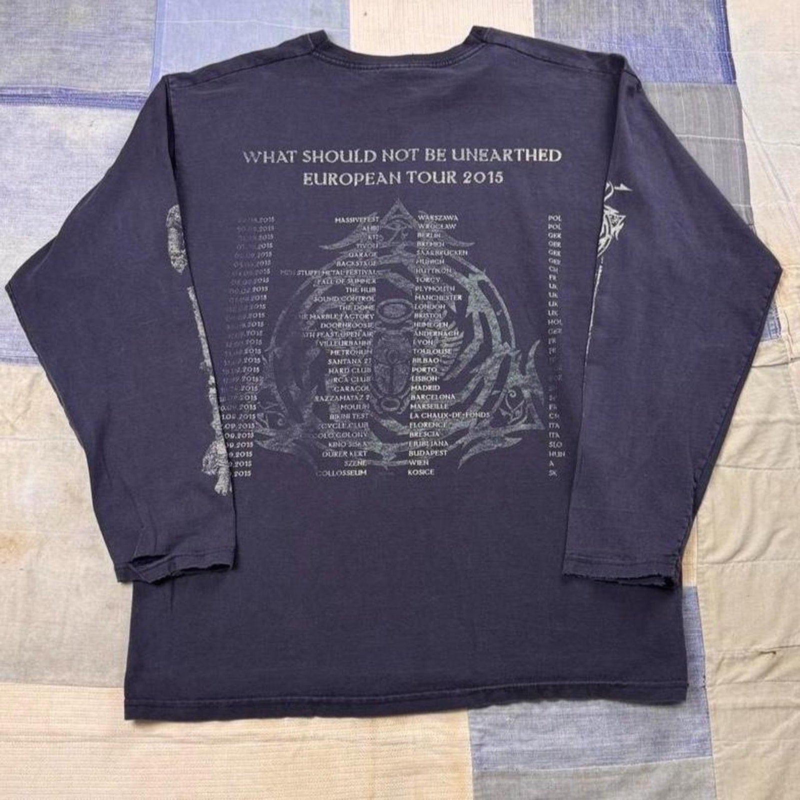 2015 Nile “What Should Not Be Unearthed” European Tour Long Sleeve Tee | Large