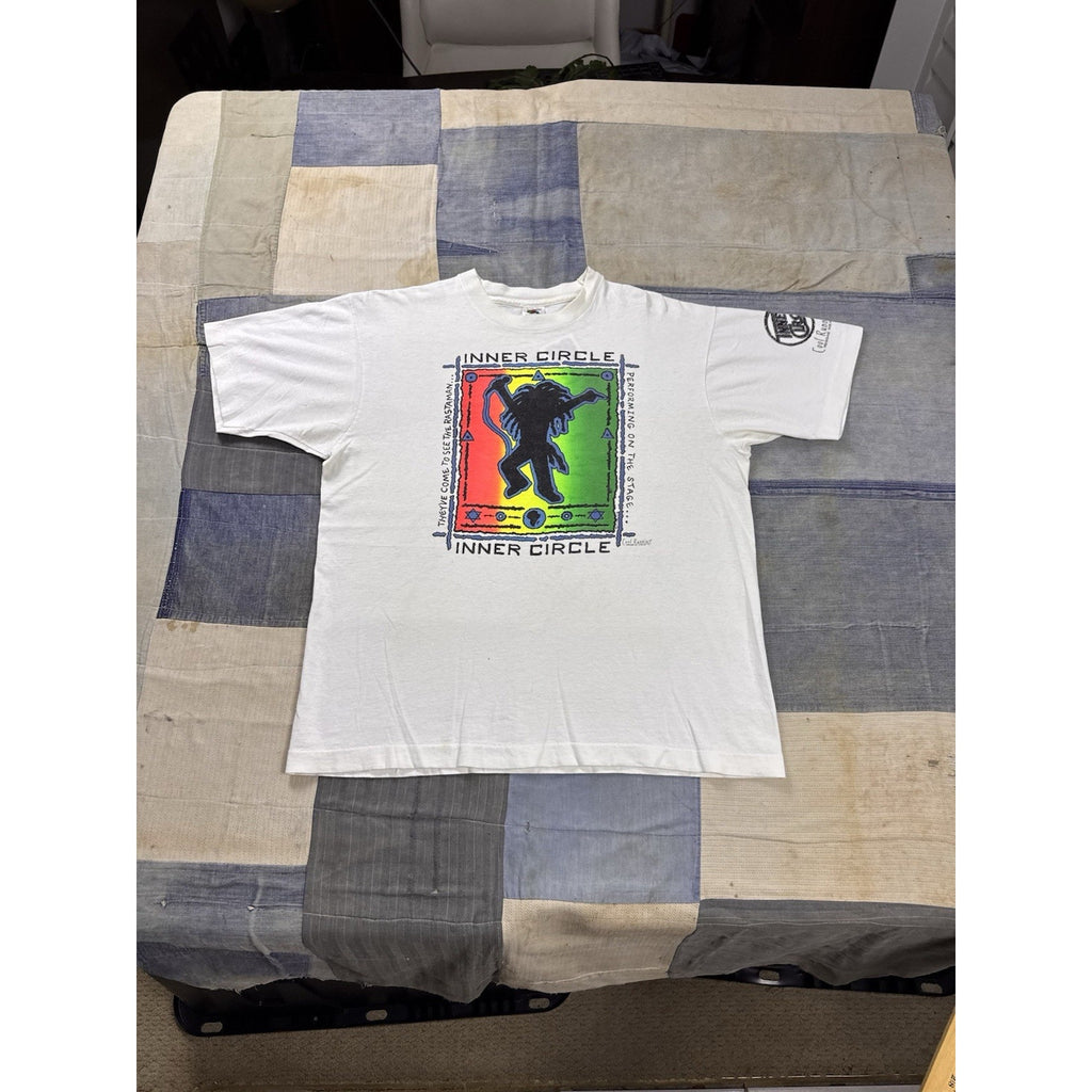 Inner Circle Rastaman Concert Vintage Band Reggae T Shirt USA Single Stitch L