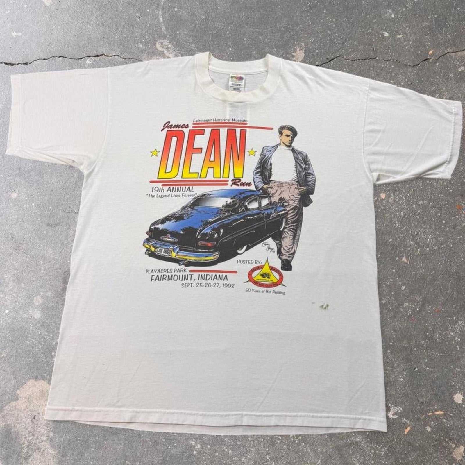 1998 James Dean Run Fairmount Indiana Graphic Tee | XL