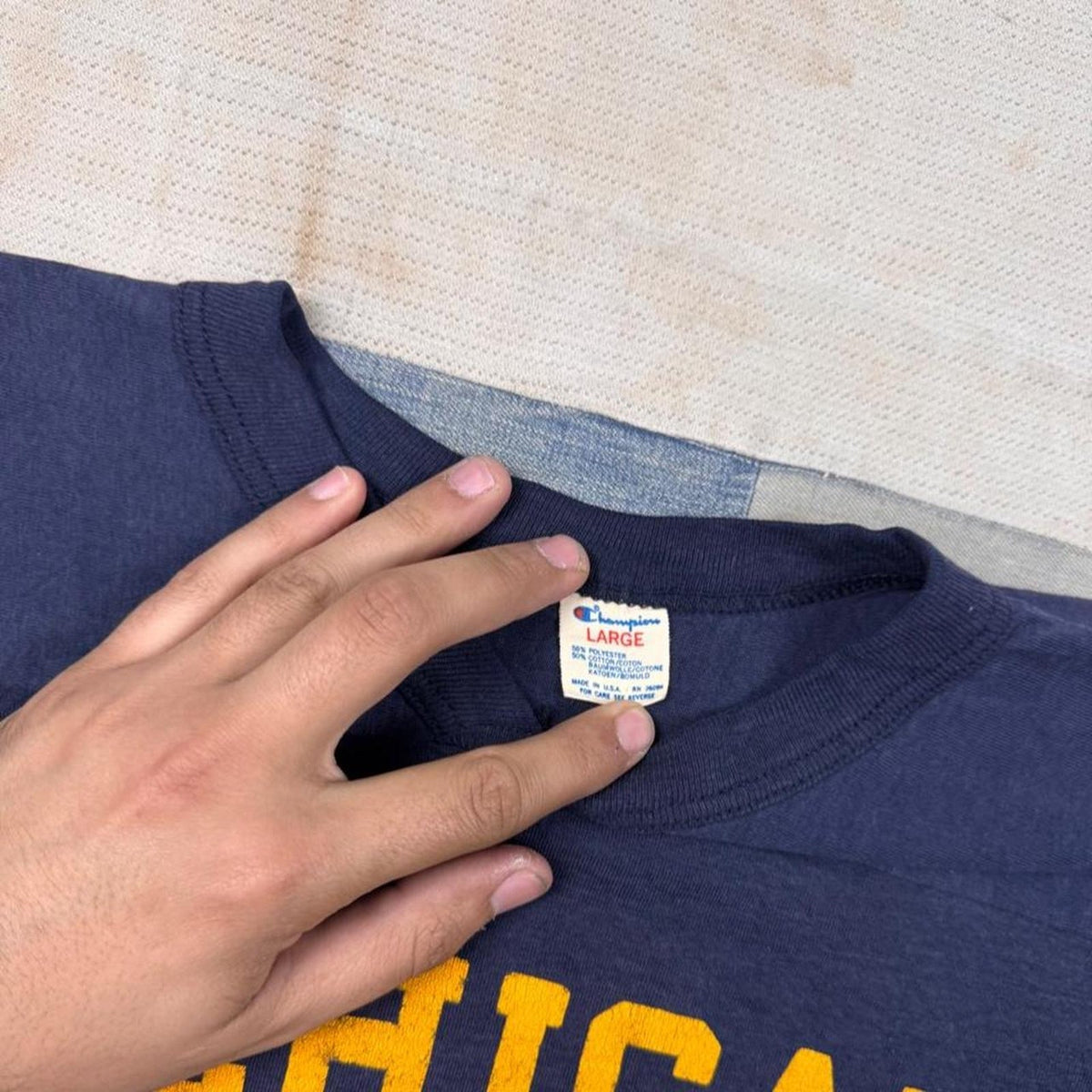 1980s Michigan Wolverines 12 Jersey Tee | L