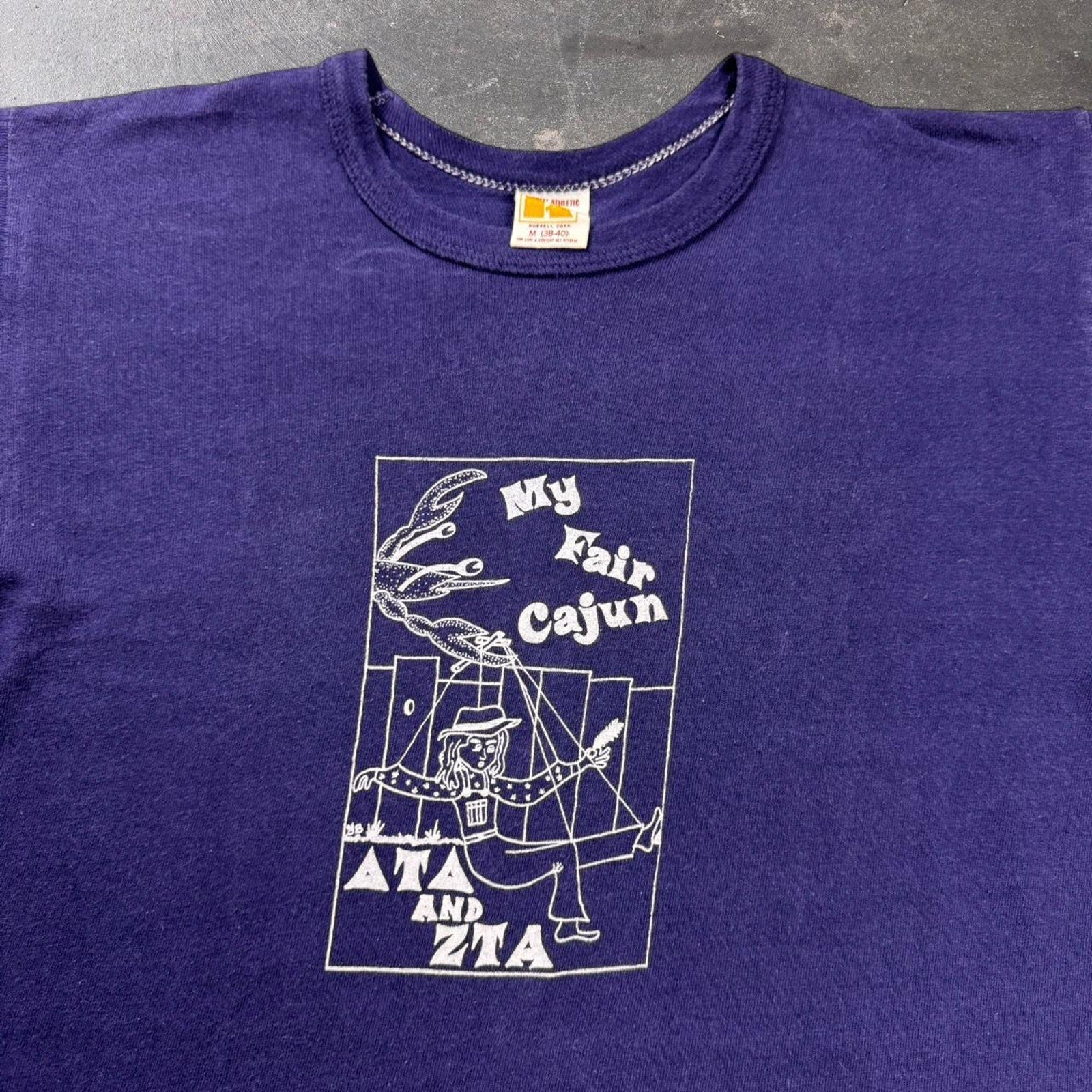 1970s "My Fair Cajun" fraternity/sorority Tee | Medium
