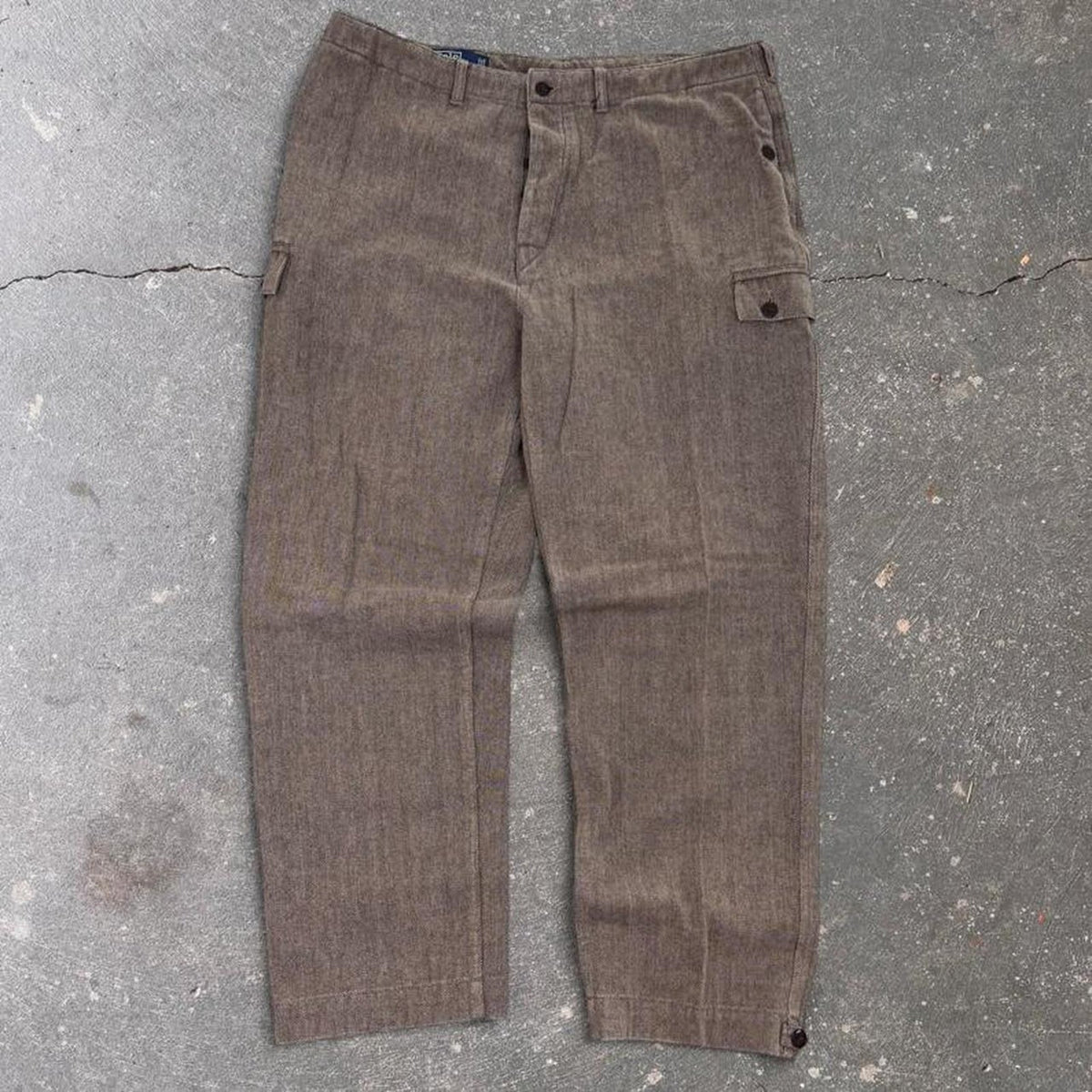1990s Polo Ralph Lauren Herringbone Cargo Pants | 38x31