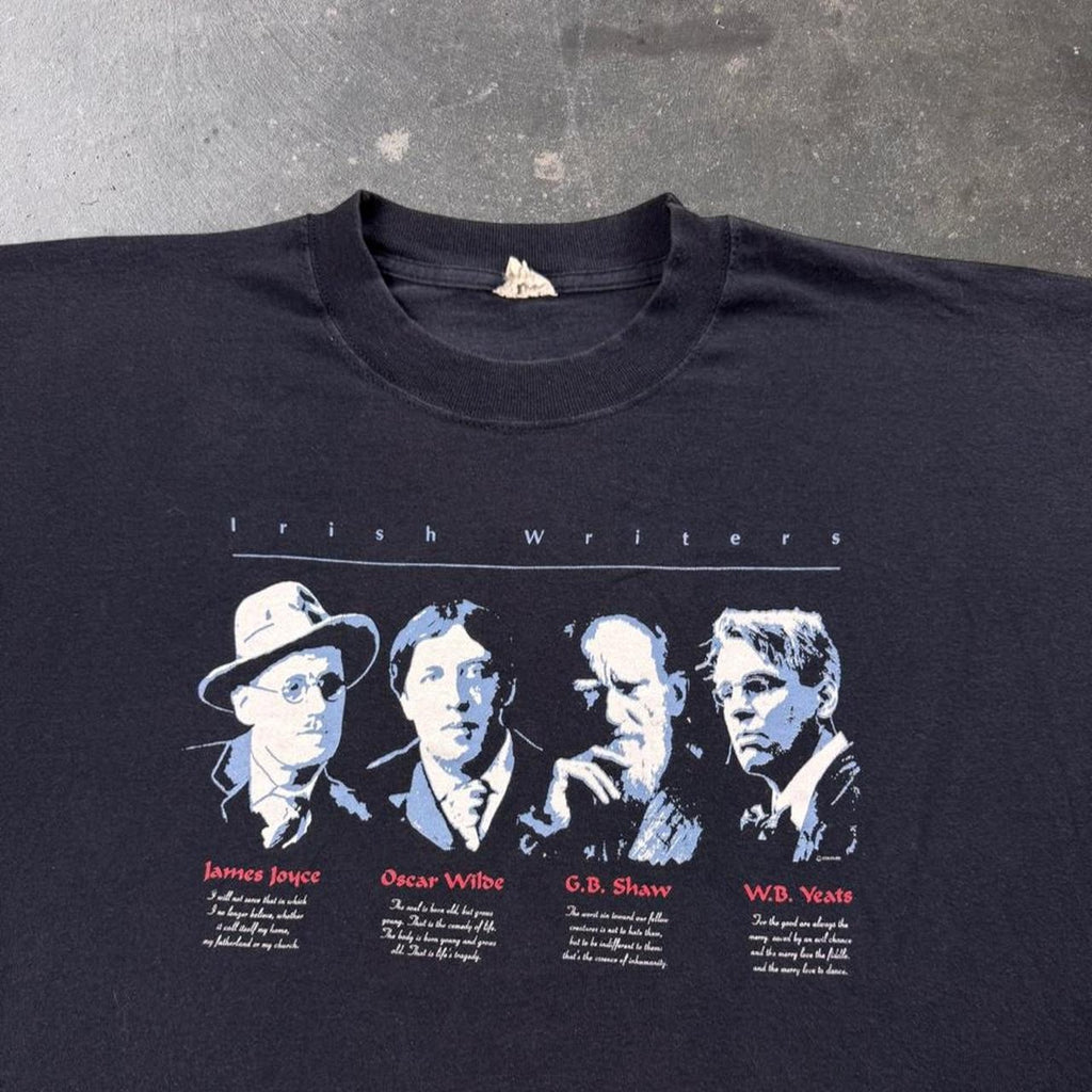 1990s Irish Writers Literary Graphic Tee | XL