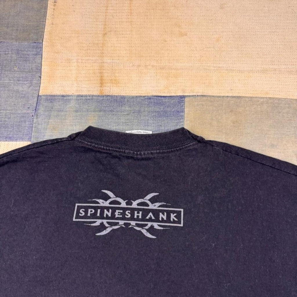 2000s Spineshank Self-Destructive Pattern Band Tee Black | XL