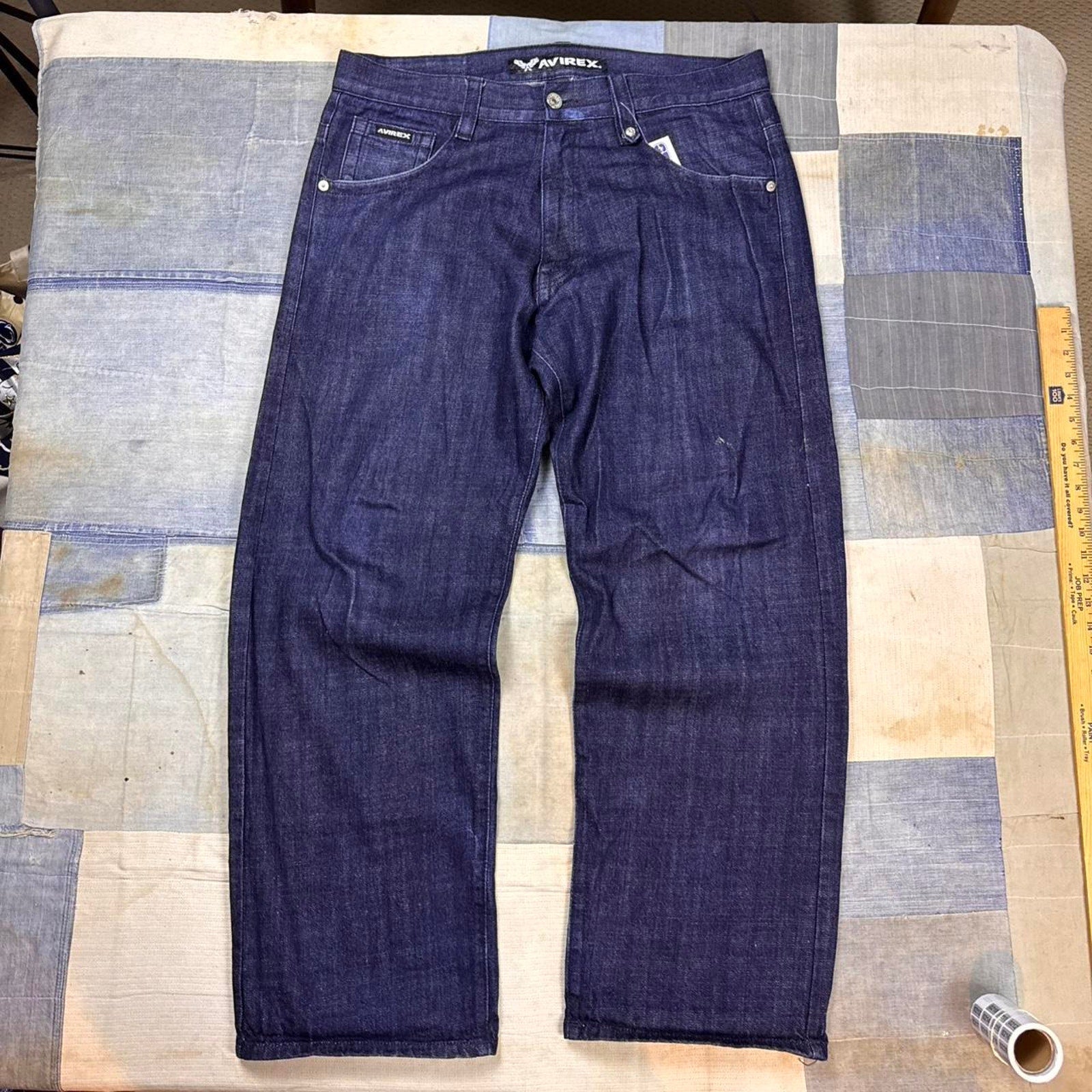 2000s Avirex dark wash baggy jeans | 40x31.5