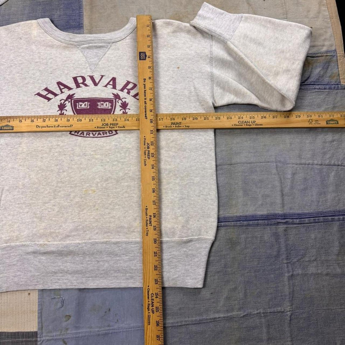 1950s Harvard University Veritas Crest Single-V Sweatshirt | Large