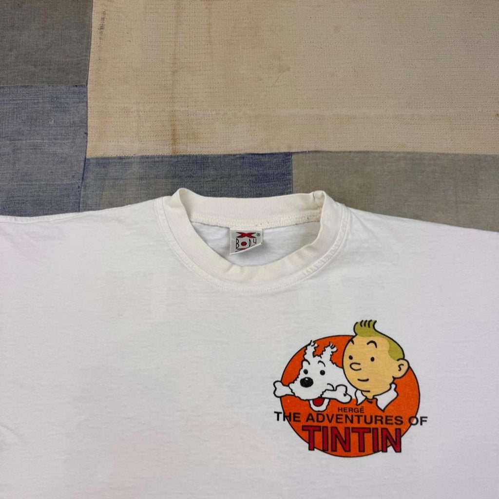 1990s The Adventures of Tintin Destination Moon Graphic Tee | Extra Large
