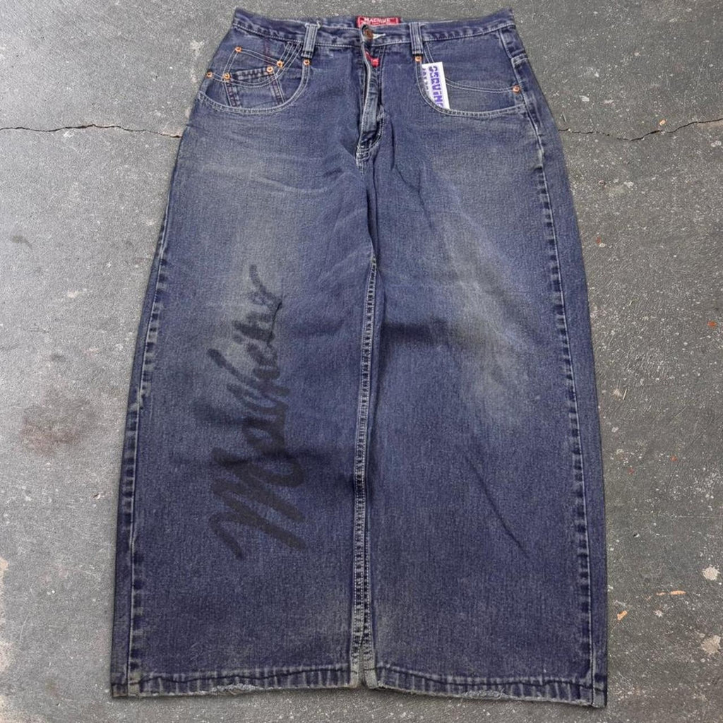 2000s Machine Jeans Baggy Carpenter Denim Jeans |  34x30