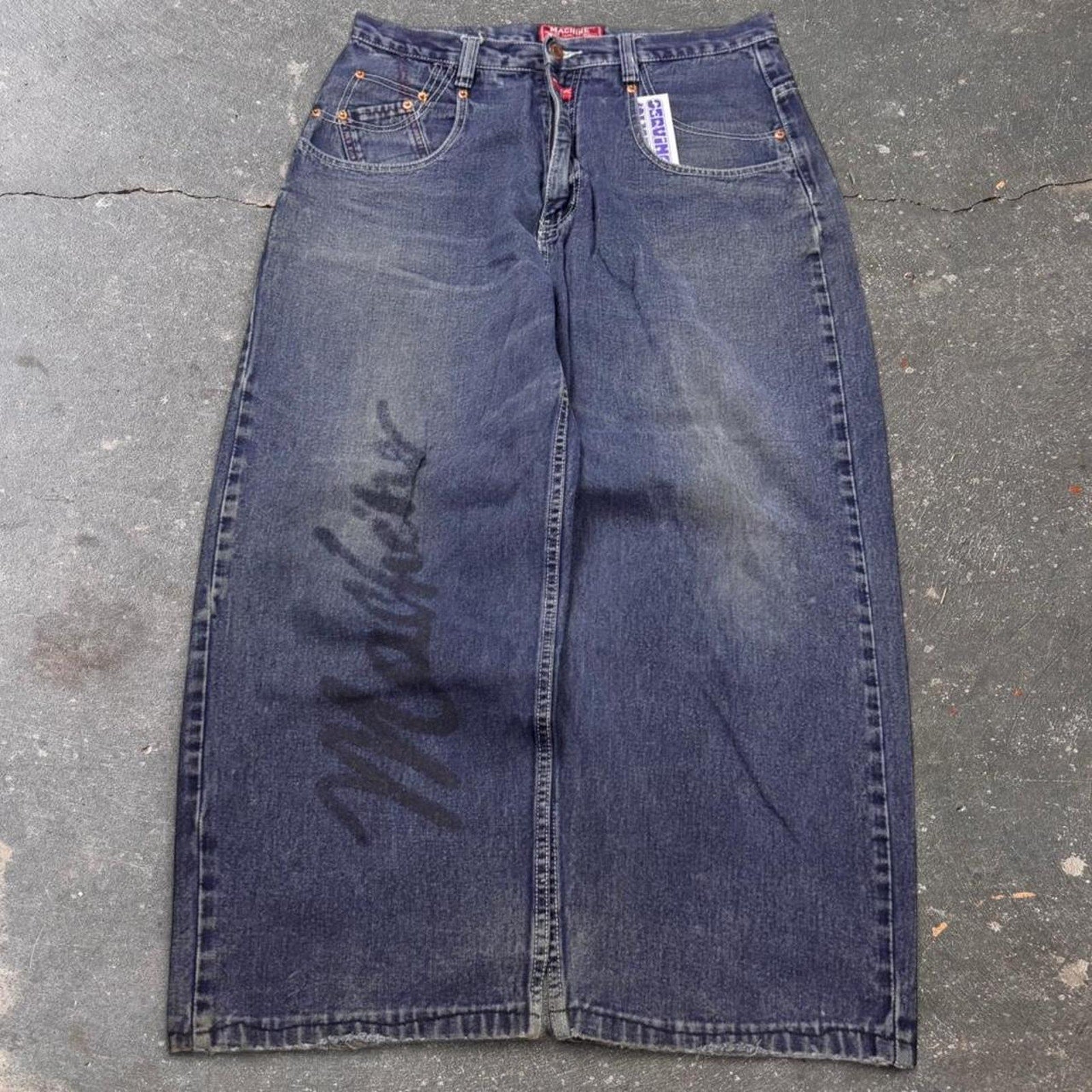 2000s Machine Jeans Baggy Carpenter Denim Jeans |  34x30