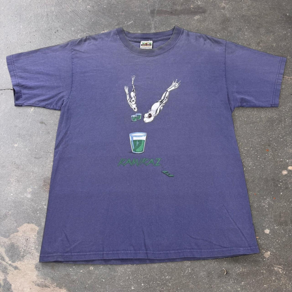 1990s Kamikaze frog graphic tee | Large