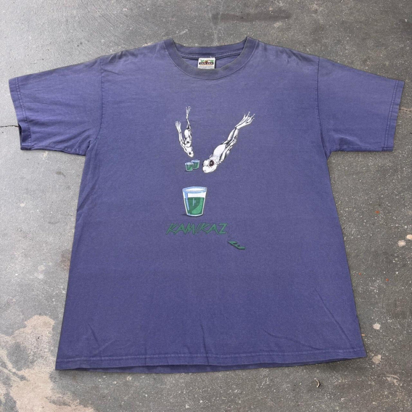 1990s Kamikaze frog graphic tee | Large