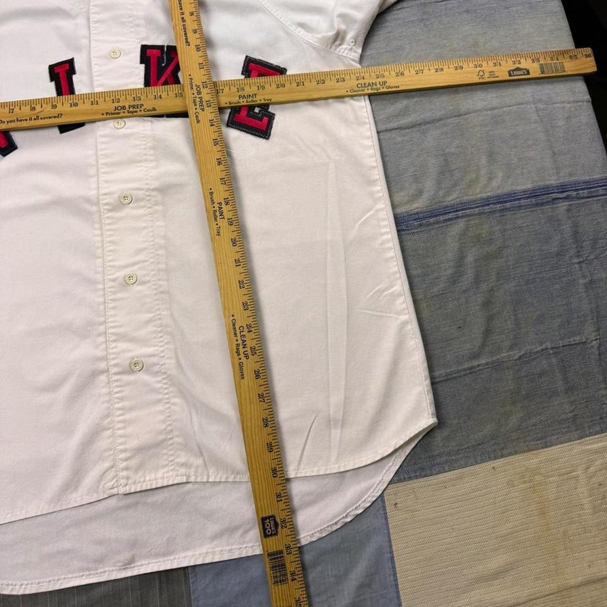 1990s Nike Spellout Baseball Jersey Button Up Shirt | Large