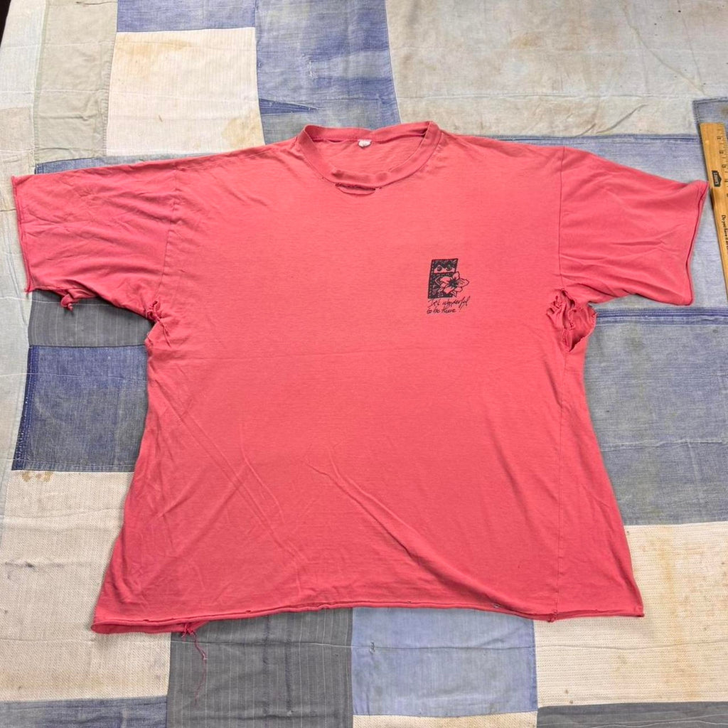 1990s Ethnic Colorama Hawaii distressed Tee | XL