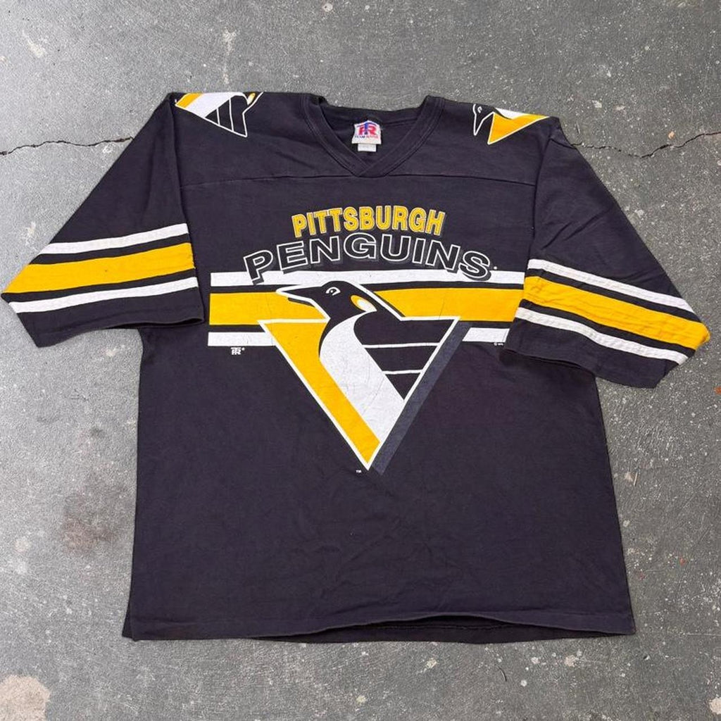 1990s Pittsburgh Penguins Team Rated Hockey Jersey Tee | Large