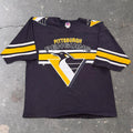 1990s Pittsburgh Penguins Team Rated Hockey Jersey Tee | Large