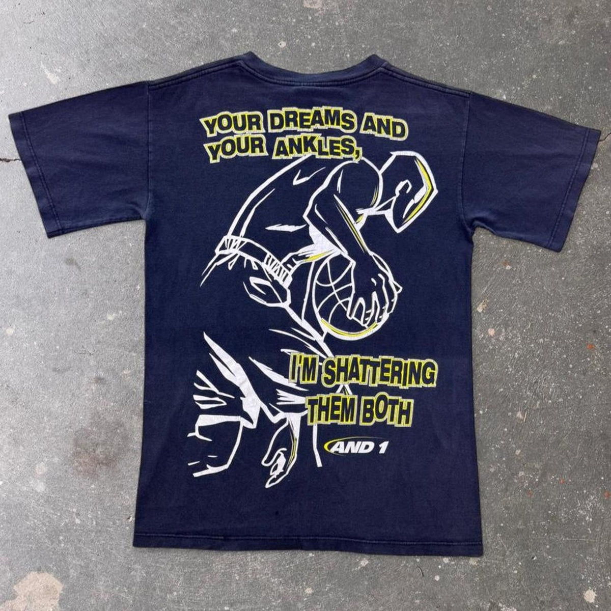1990s AND1 Shattering Dreams and Ankles Basketball Tee | Medium