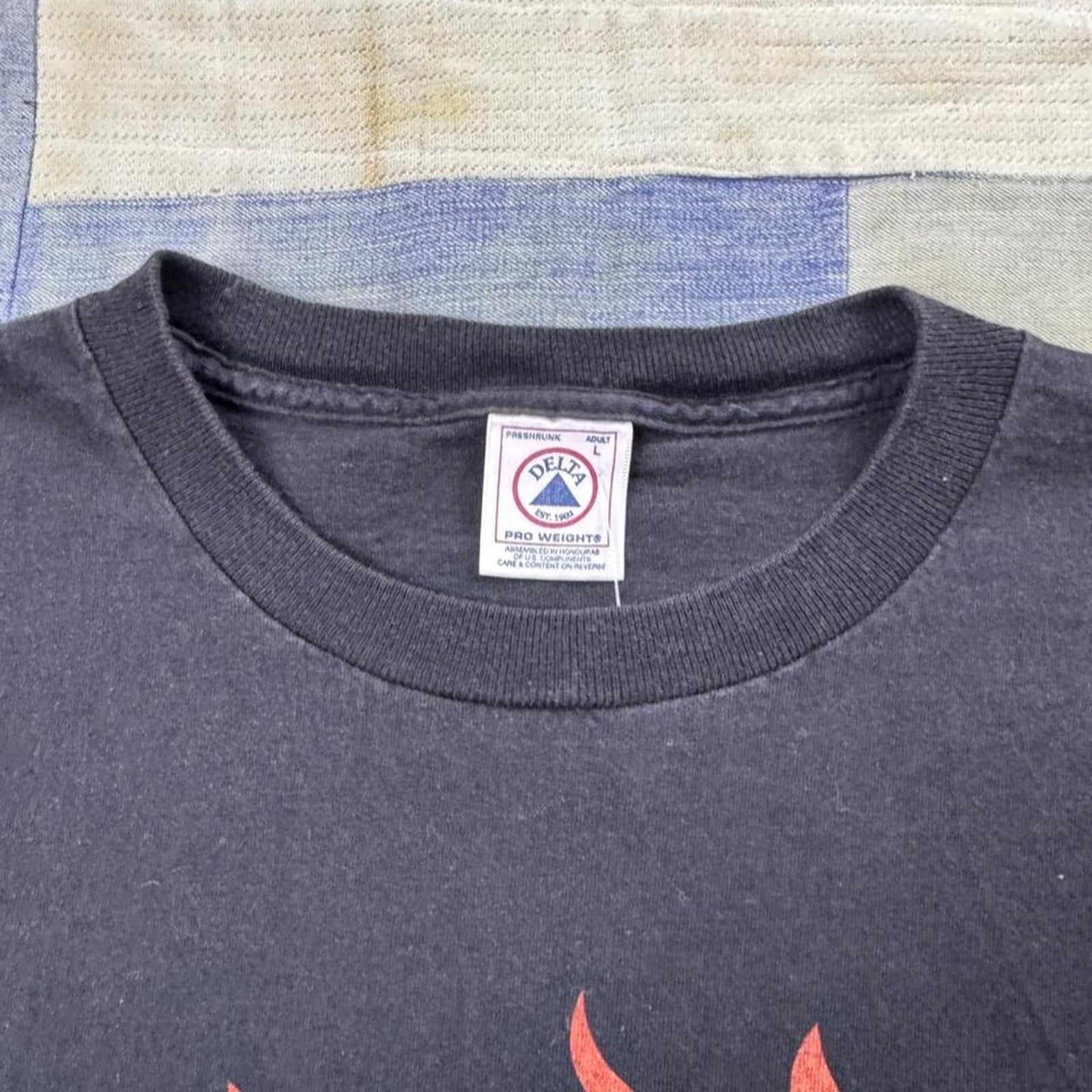 2000s Harley-Davidson Flaming Bar & Shield Logo Tee | XL