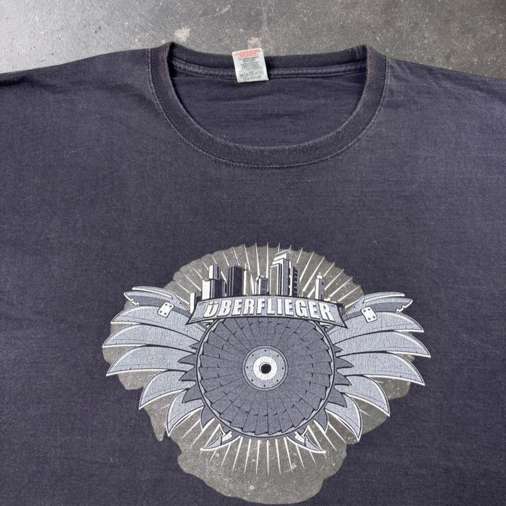 2000s Überflieger German Industrial Graphic Tee | XXL