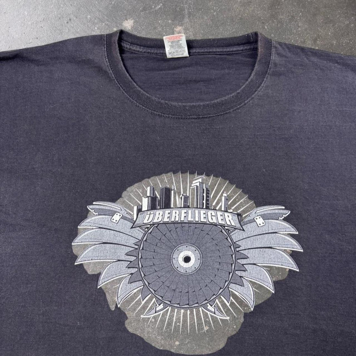 2000s Überflieger German Industrial Graphic Tee | XXL