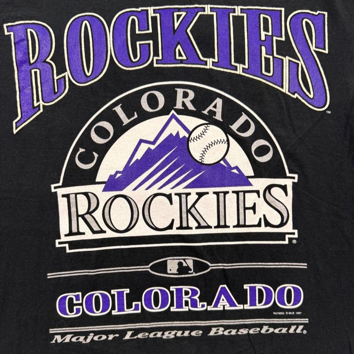 1997 Colorado Rockies Lee Sport Baseball Tee | Medium