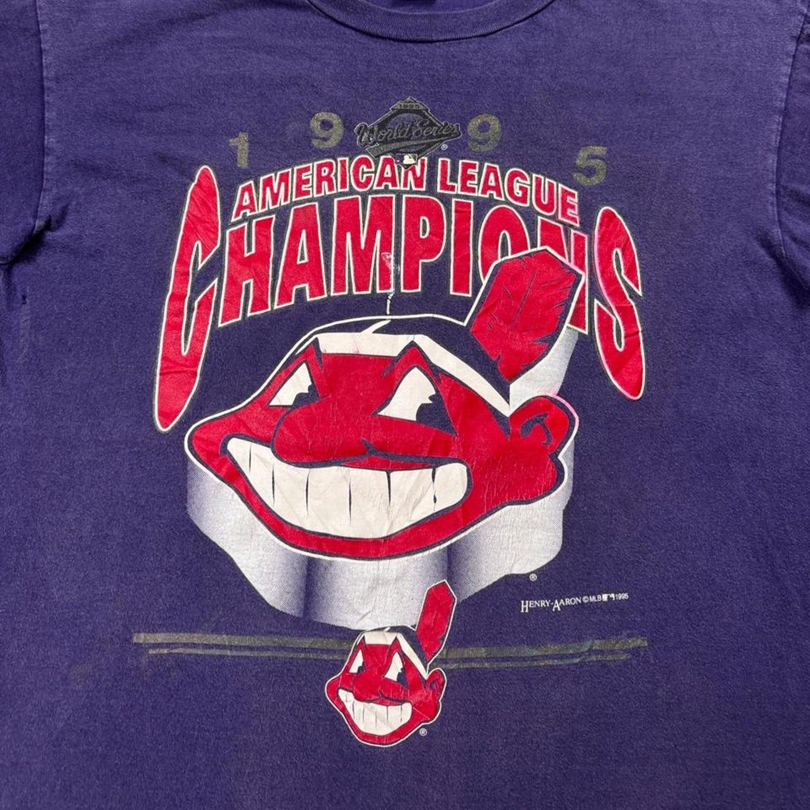 1995 Cleveland Indians American League Champions World Series Tee | XL