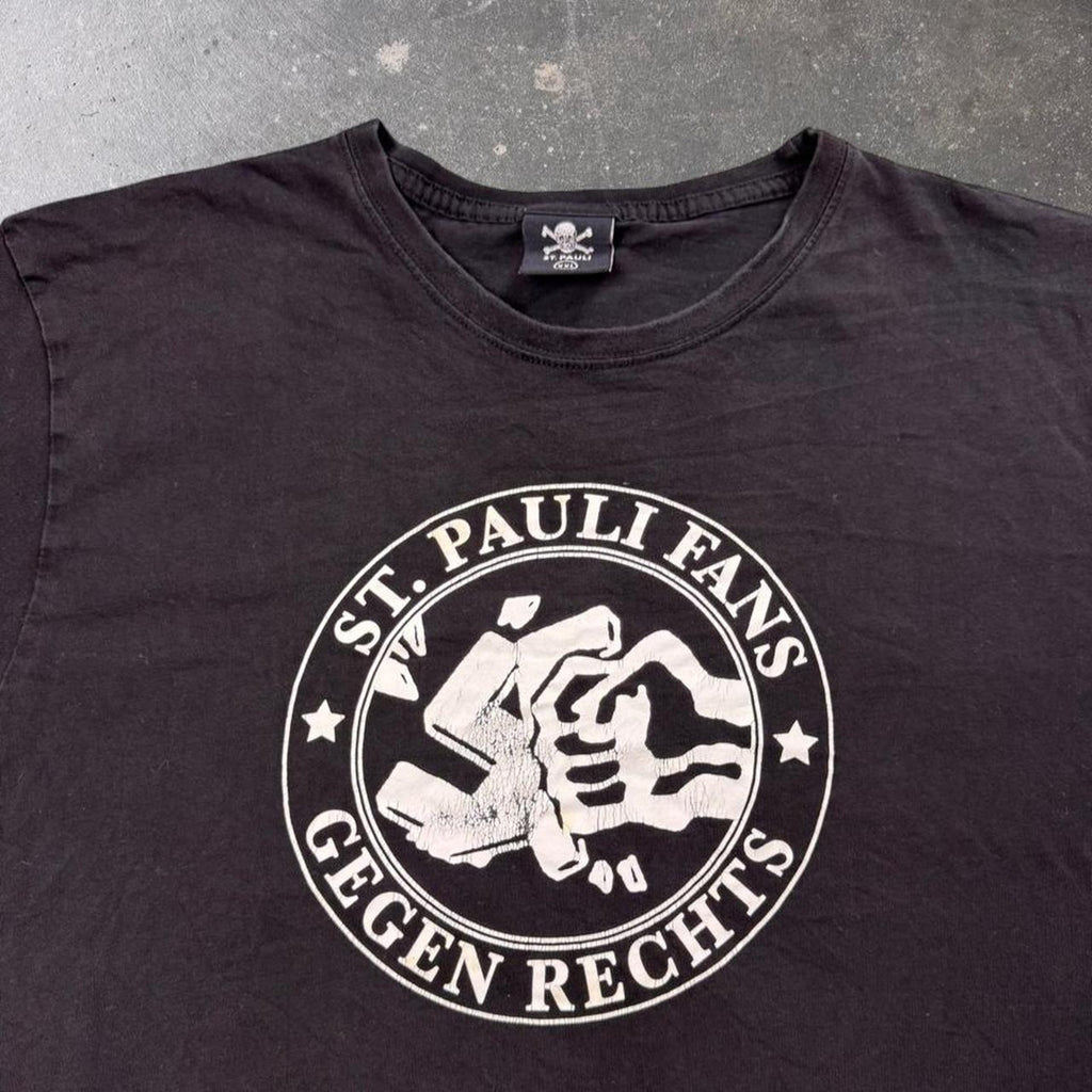 St. Pauli Fans Gegen Rechts Double-Sided Punk Soccer Tee | XXL