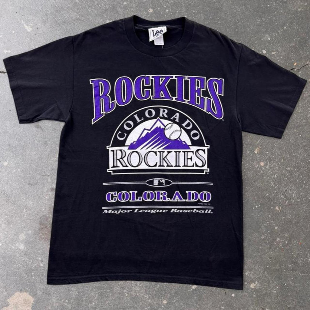 1997 Colorado Rockies Lee Sport Baseball Tee | Medium