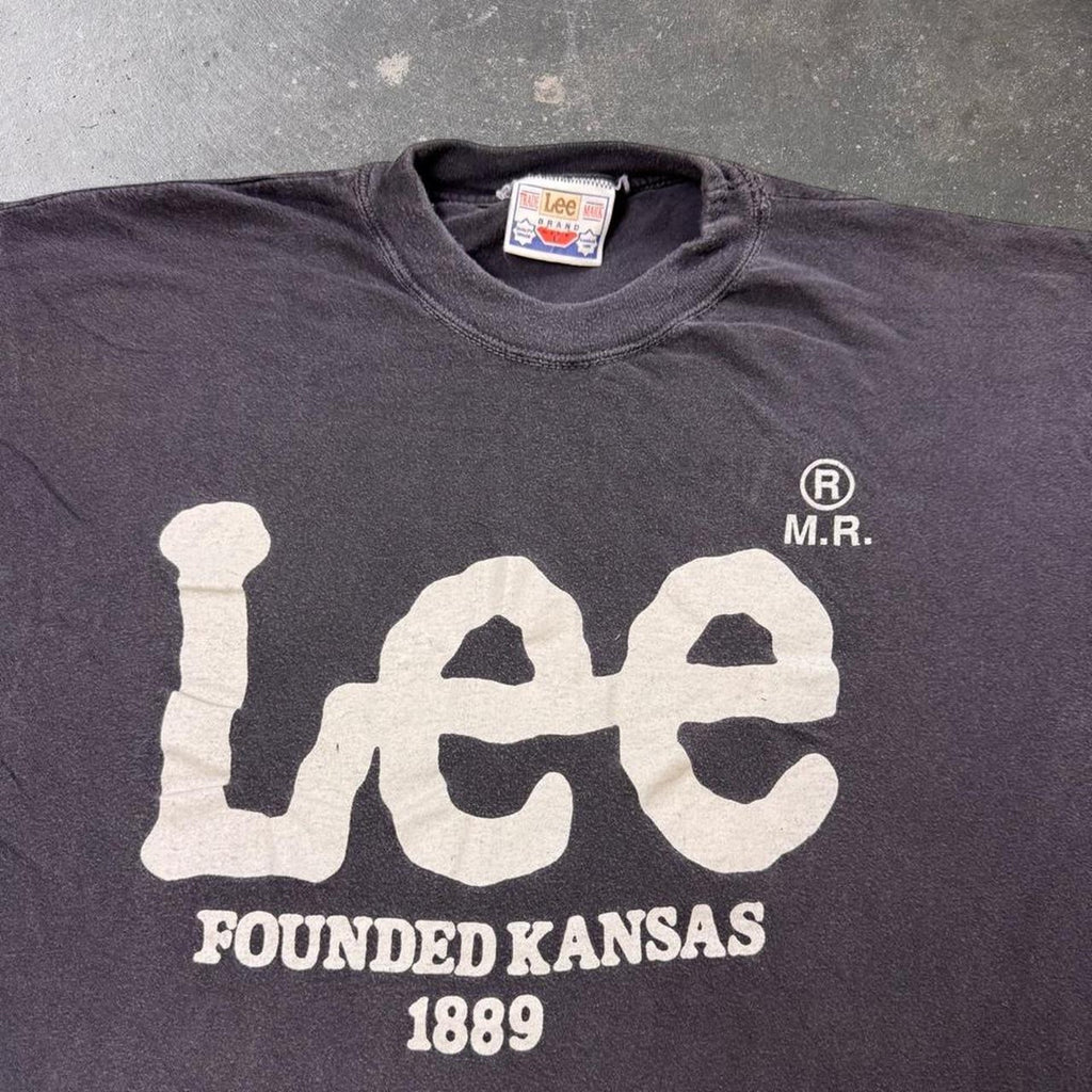 1990s Lee Founded Kansas 1889 Logo Graphic Tee | Large