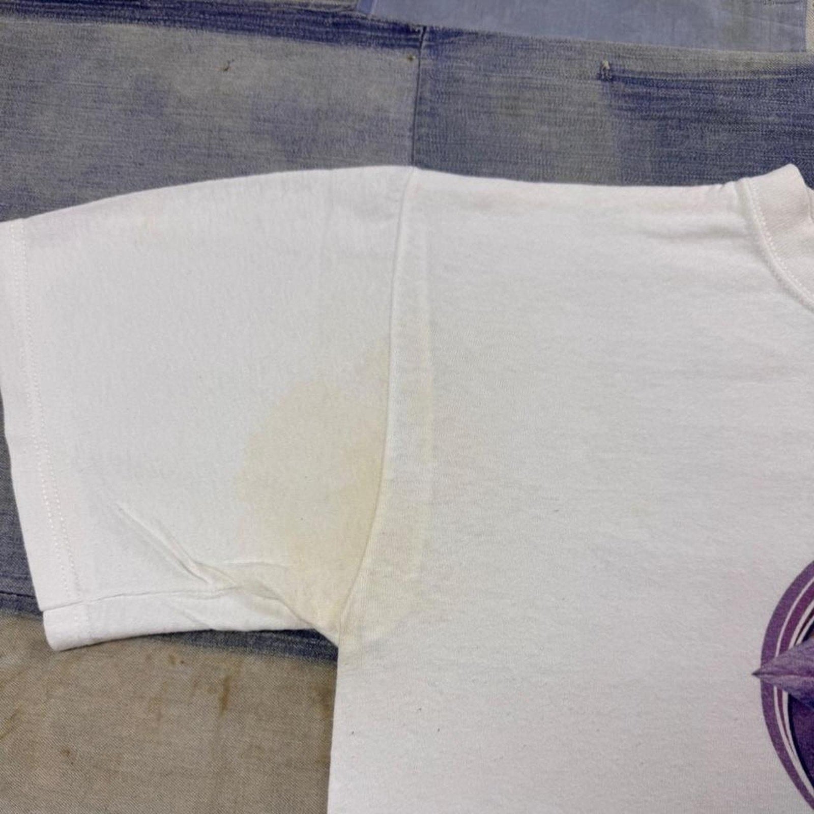 1990s Purple Flower Graphic Tee | Large