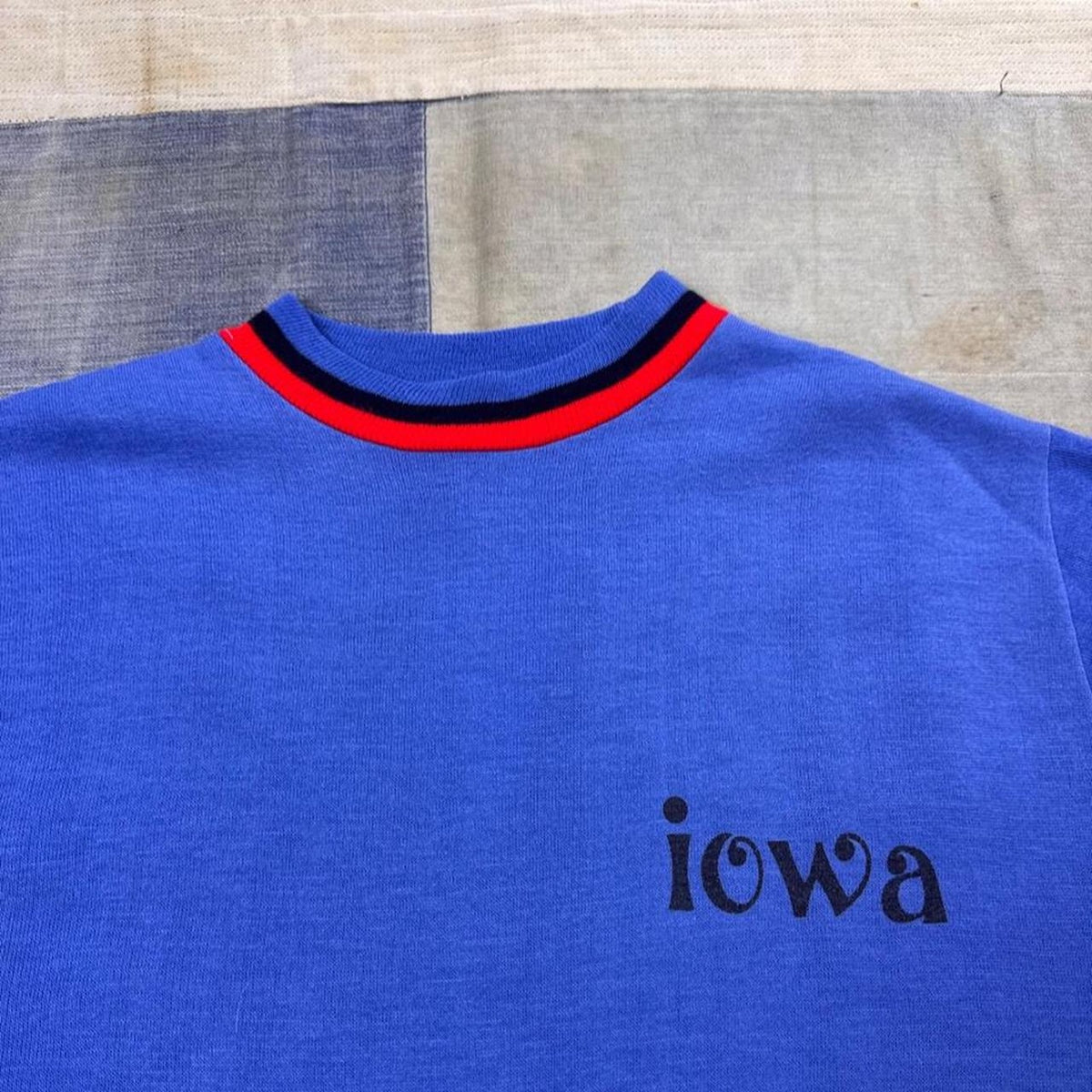 1960s Champion Iowa Short Sleeve Sweatshirt | Large
