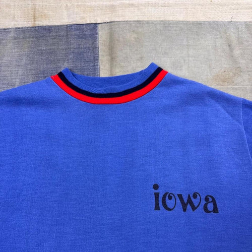 1960s Champion Iowa Short Sleeve Sweatshirt | Large