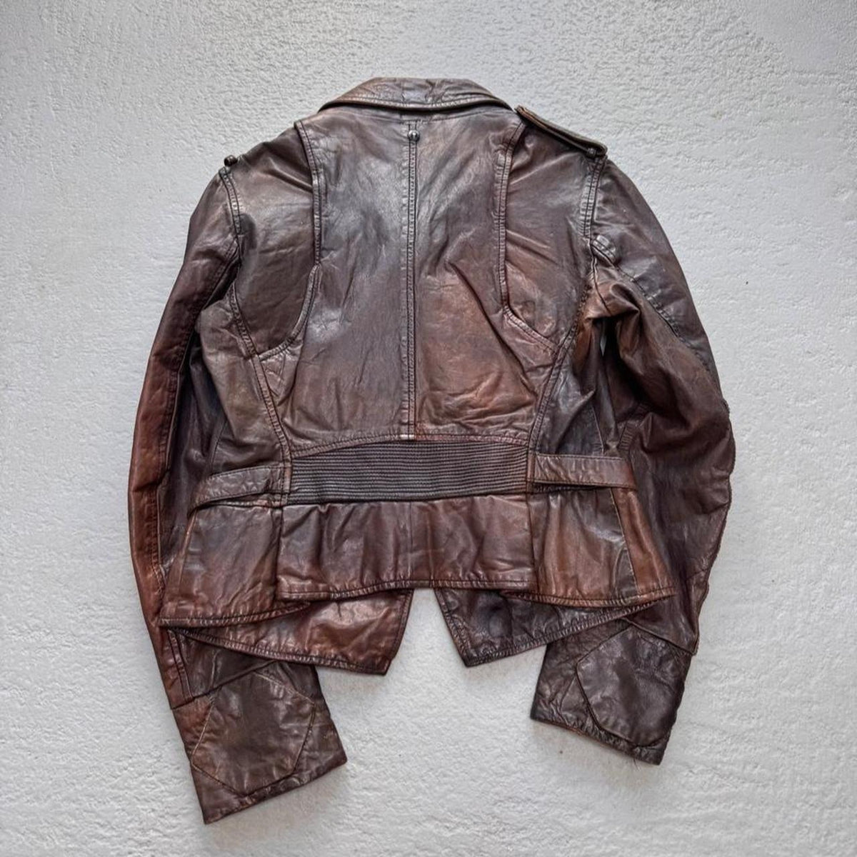2000s Diesel Leather Moto Jacket | S