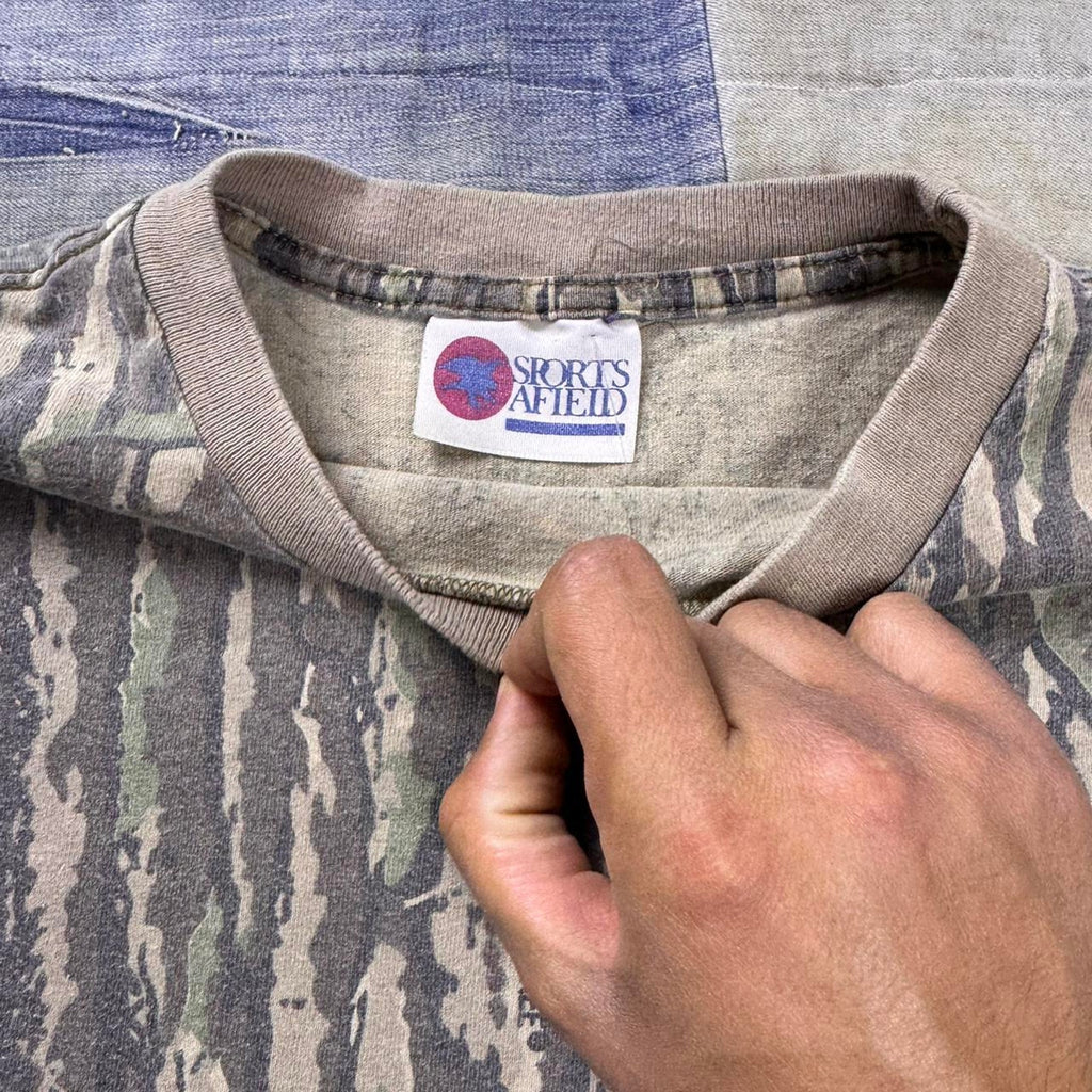 90s Sports Afield Camo Pocket Tee sz L