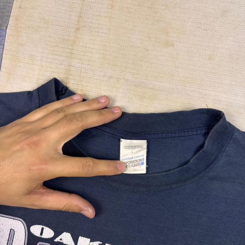 1996 Oakland Raiders Nutmeg Mills Logo Tee | Large