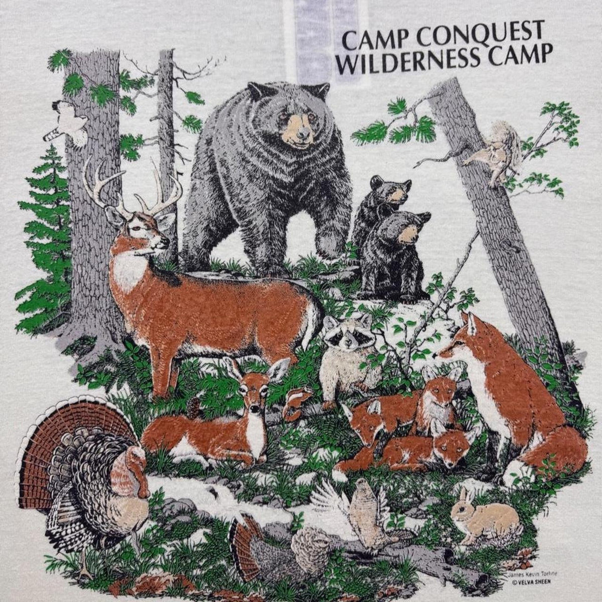 1980s Camp Conquest Wilderness Camp Animal Tee | Medium