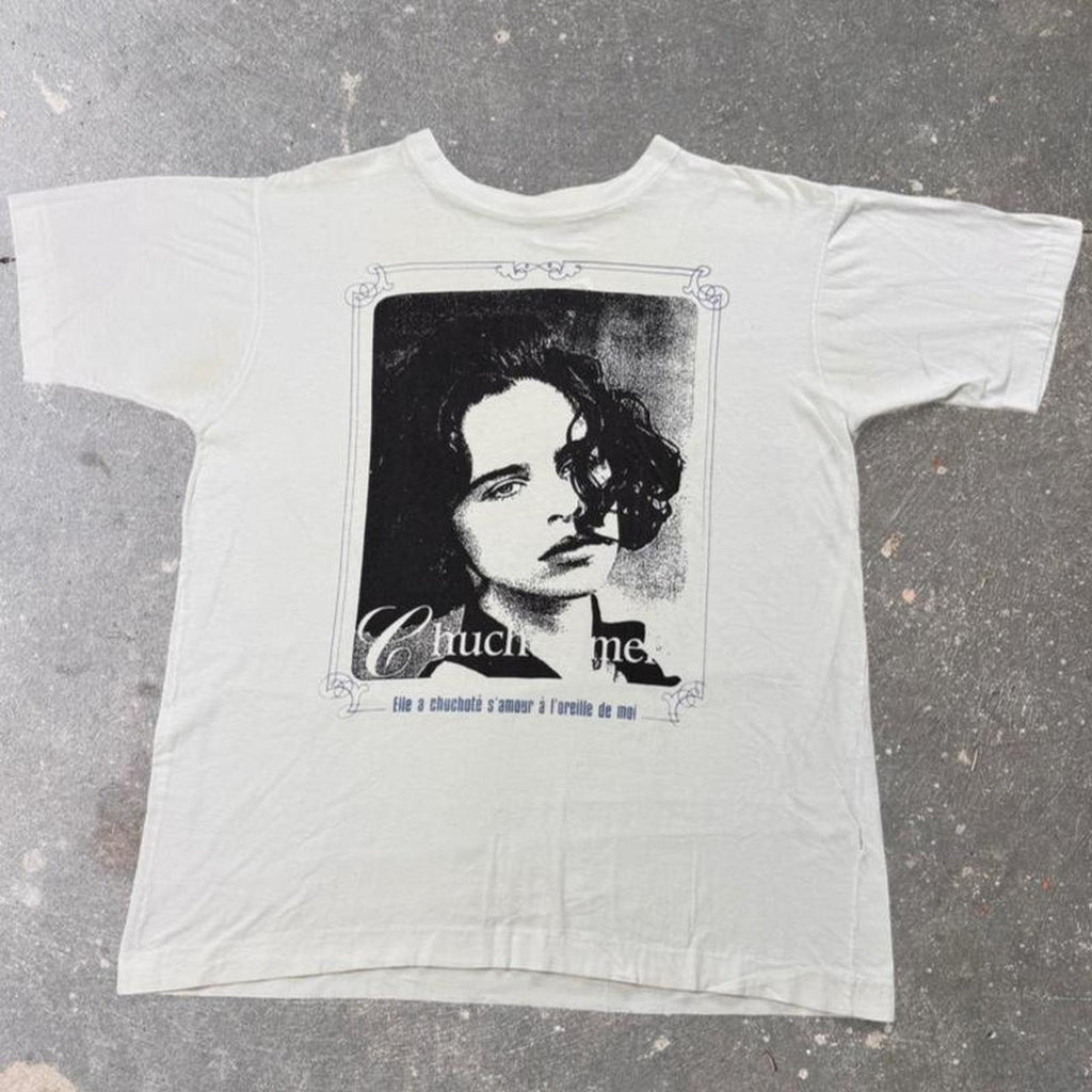 1990s Chuchote-Moi French Portrait Graphic Tee | Large
