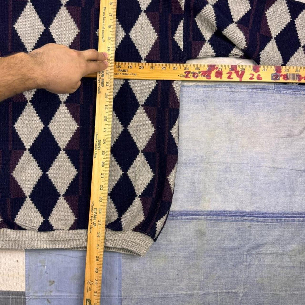 1990s PDX Jantzen Argyle Sweater | XL