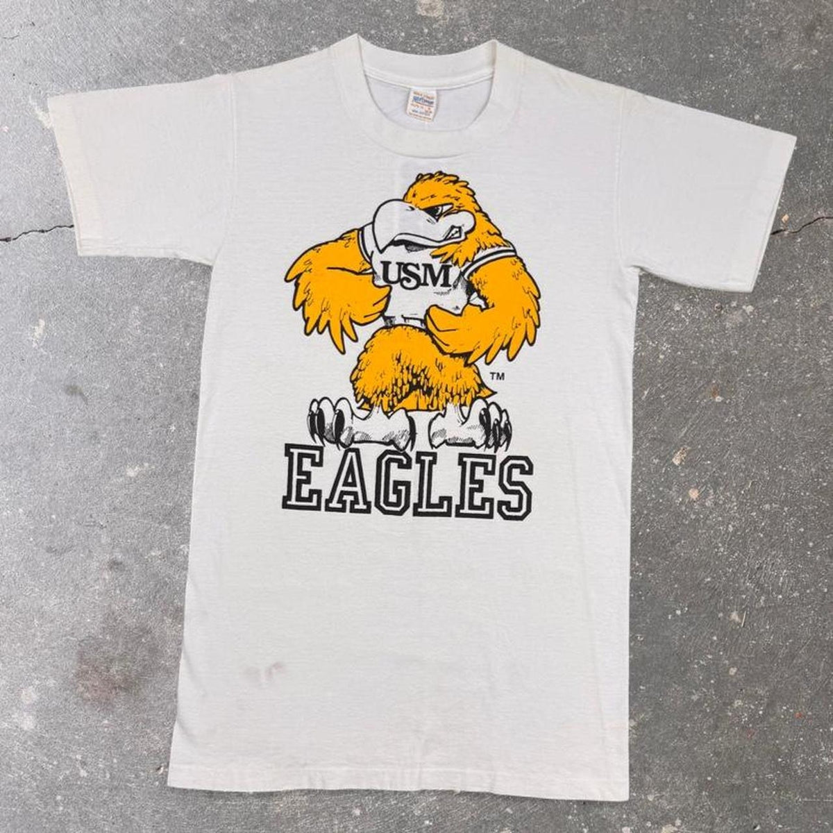 1980s USM Southern Miss Eagles Mascot Graphic Tee | Small