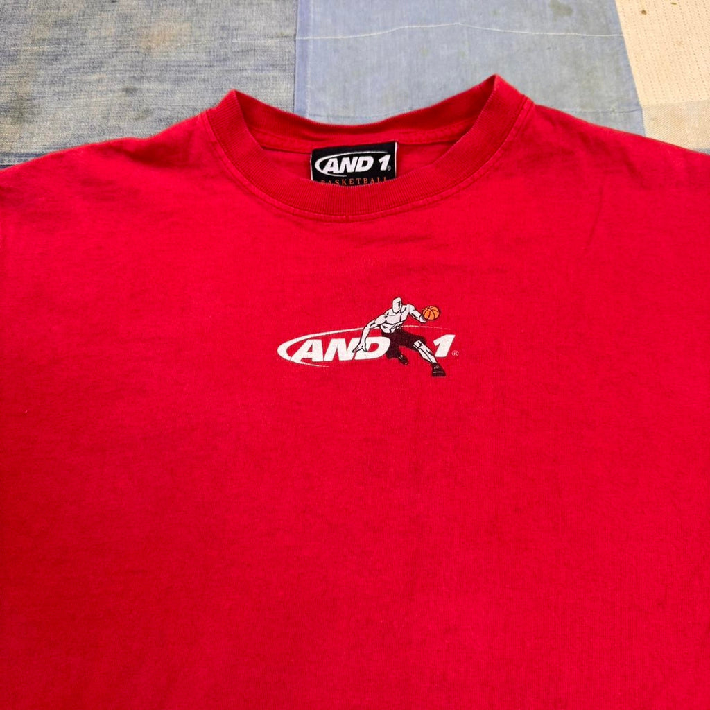 1990s Women’s Red vintage AND1 basketball tee | medium