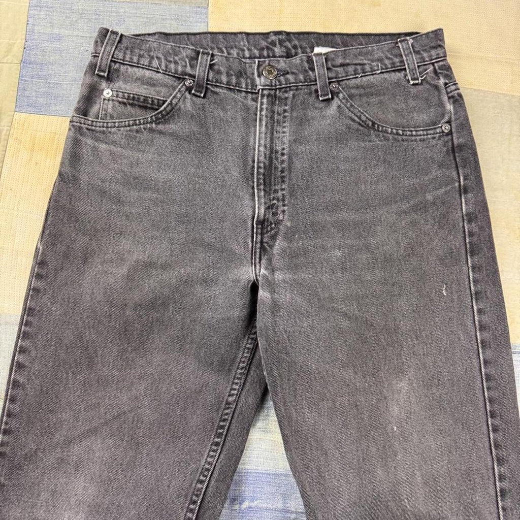 1990s Levi’s 505 Orange Tab Black Denim Jeans | 31x29