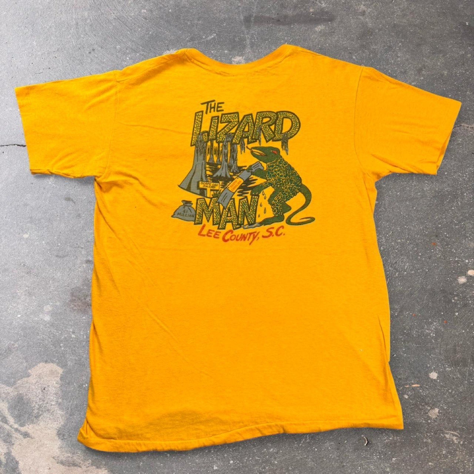1980s Hanes The Lizard Man Lee County S.C. Cotton T-Shirt : Large