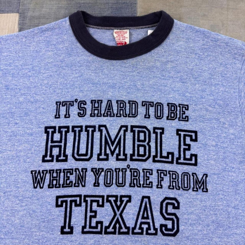 1980s It's Hard to Be Humble Texas Ringer Tee | Large
