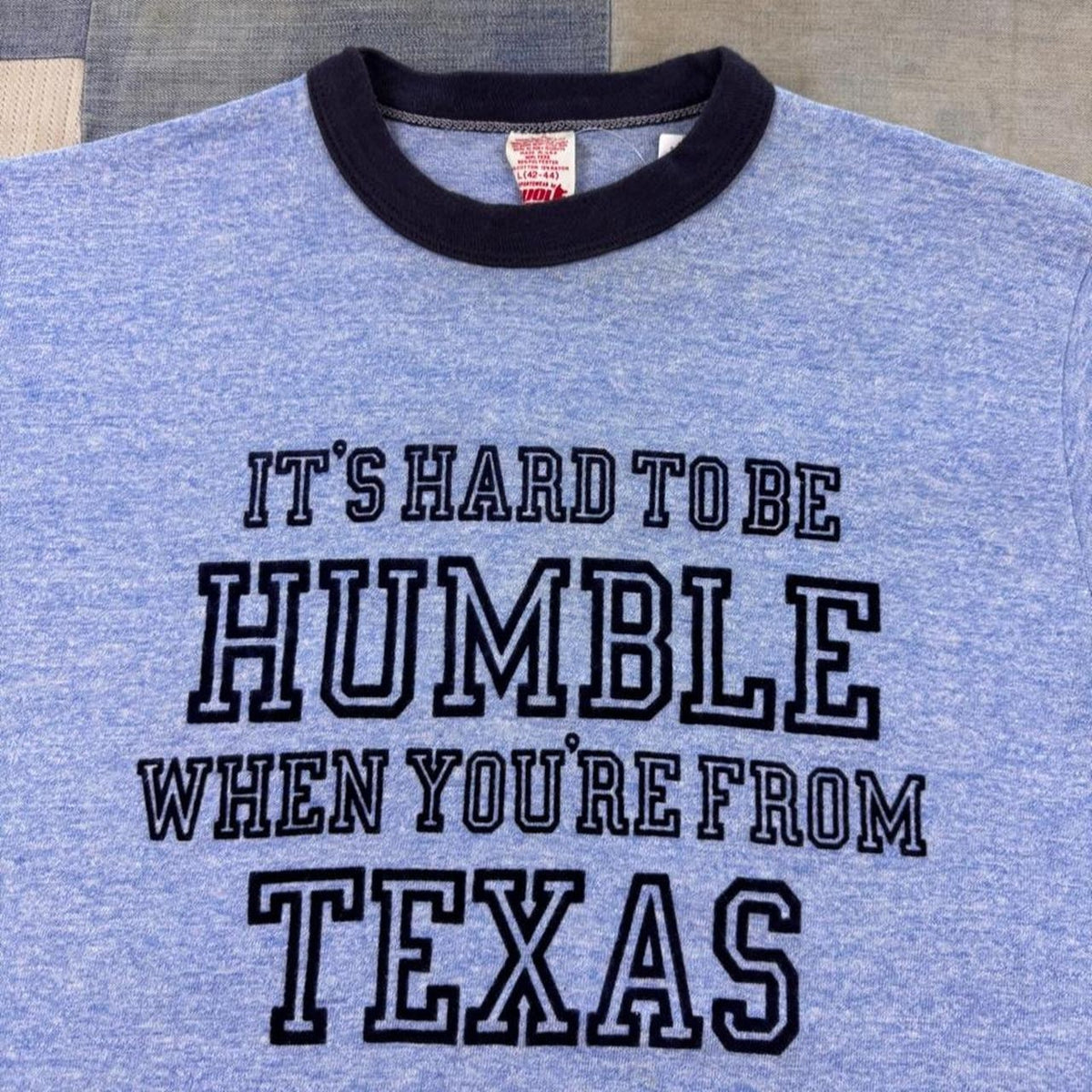 1980s It's Hard to Be Humble Texas Ringer Tee | Large