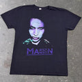 2000s Marilyn Manson Purple Face Graphic Band Tee | Extra Large