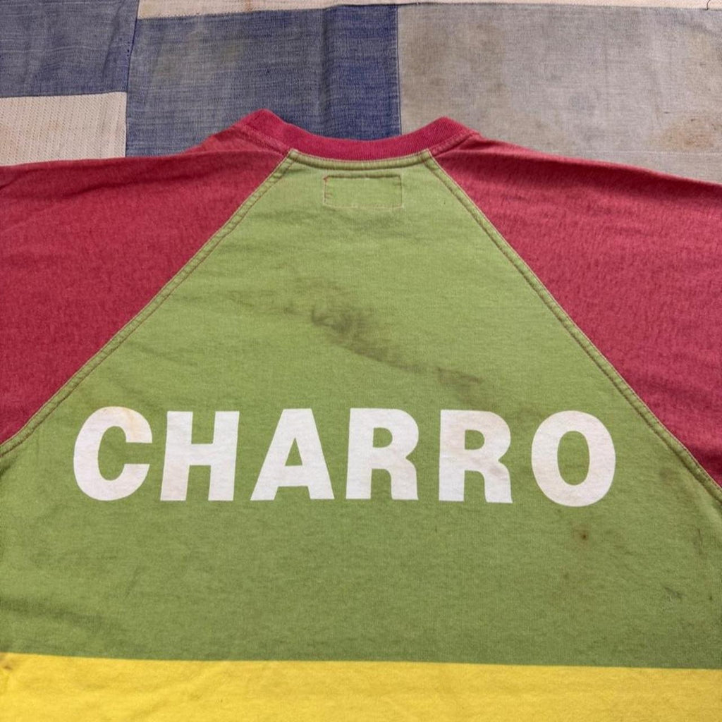 1990s Charro Native American Color Block Raglan Tee | XL