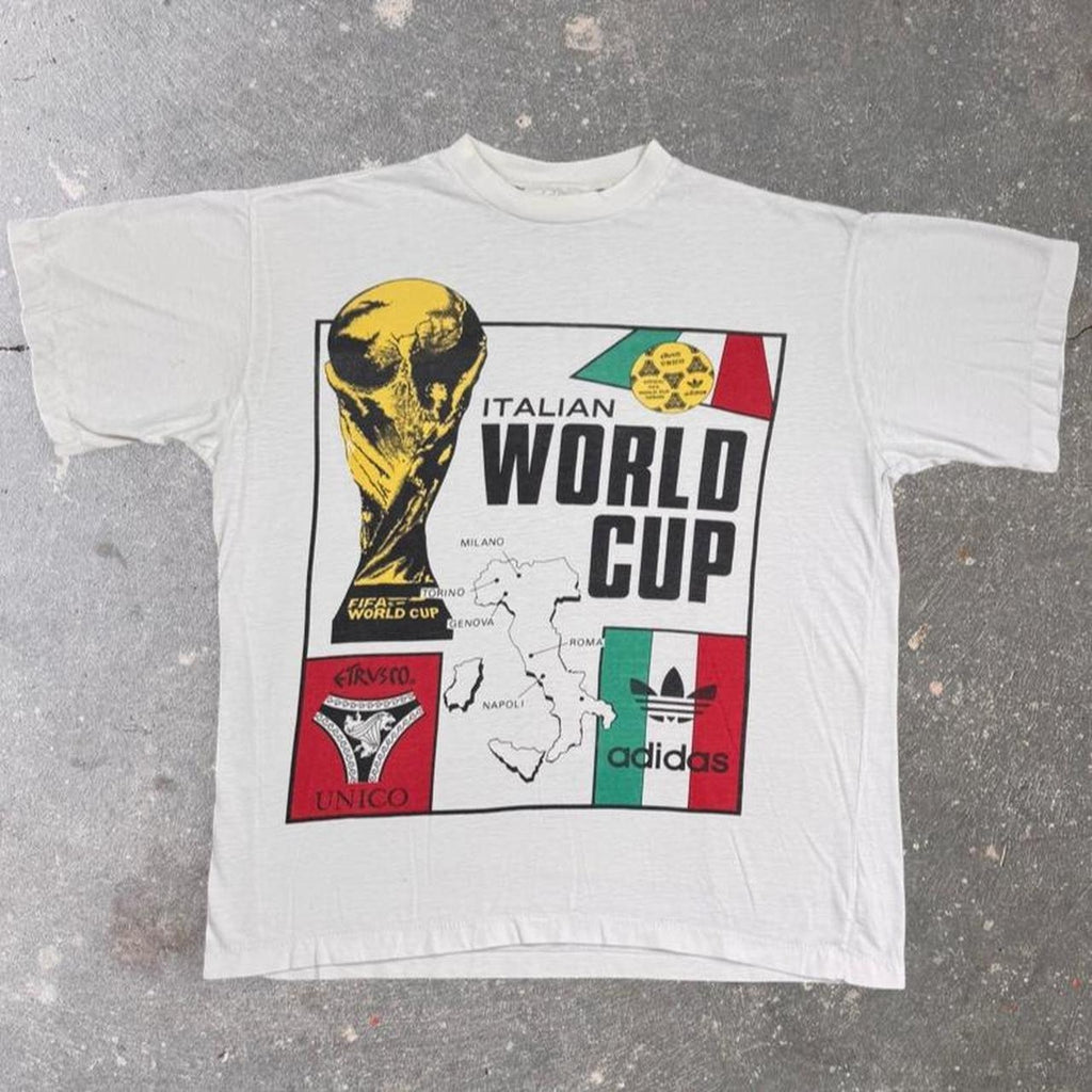 1990 Adidas Italian World Cup Tee | M