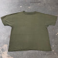 1990s olive green cotton Blank t-shirt | medium